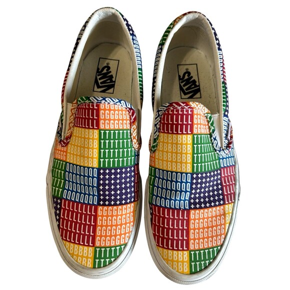 Vans Classic Slip On Pride Rainbow Skate Unisex Casual Sneaker Shoes  M8 - W 9.5 - Picture 5 of 12